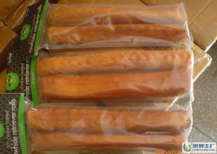 健康美味，厂家直销 2只装10寸酱色烟熏发泡棒——爱犬的运动休闲佳品